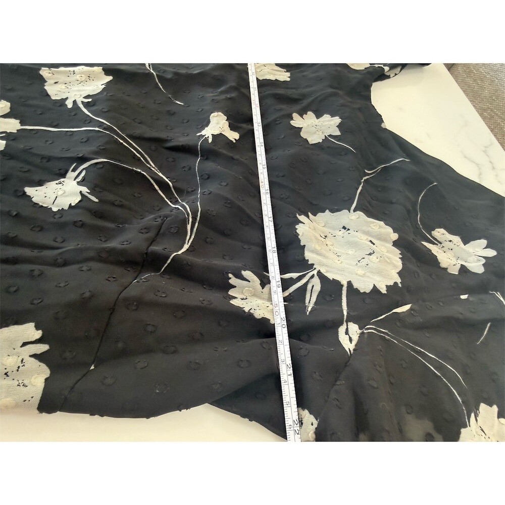 Jessica Howard Dress Womens M Black & White Floral Shift Short 3/4 Sleeve XL - Picture 2 of 4